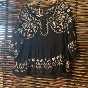Free people boho top with tags